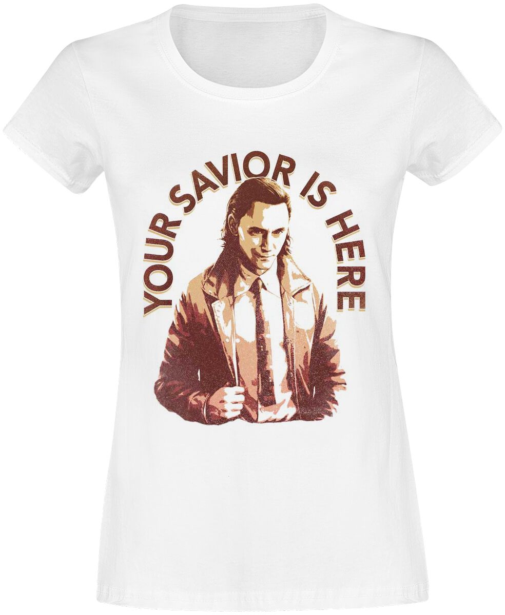 Loki Your Saviour Is Here T-Shirt white