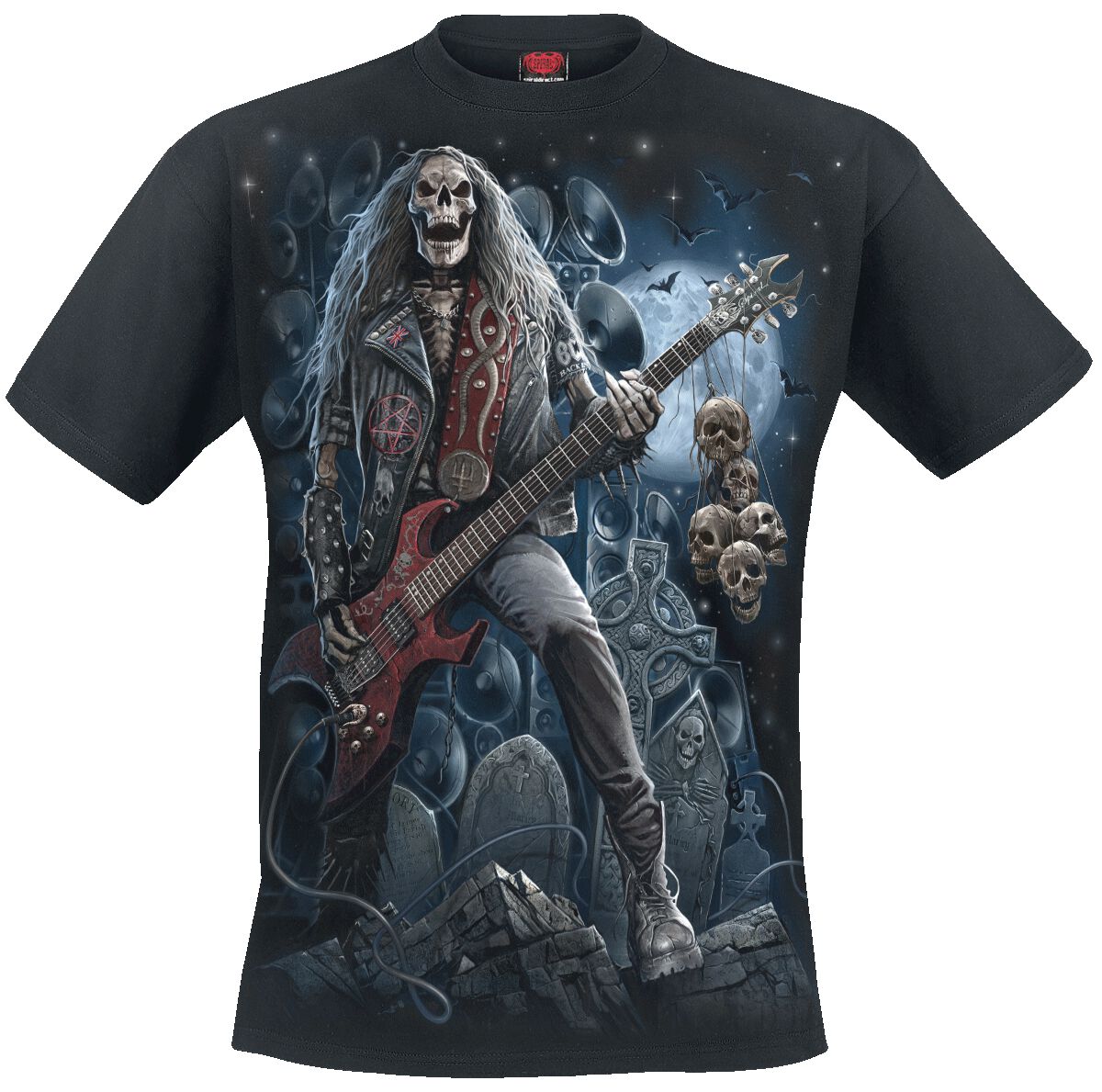 Grim Rocker T-Shirt schwarz von Spiral