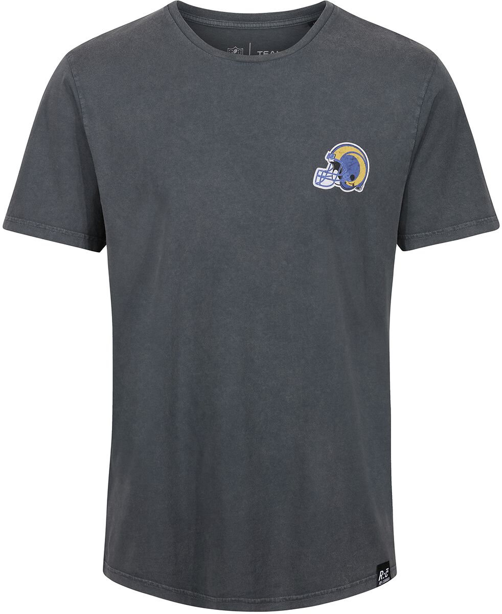 Levně Recovered Clothing NFL Rams college - černé seprané Tričko vícebarevný