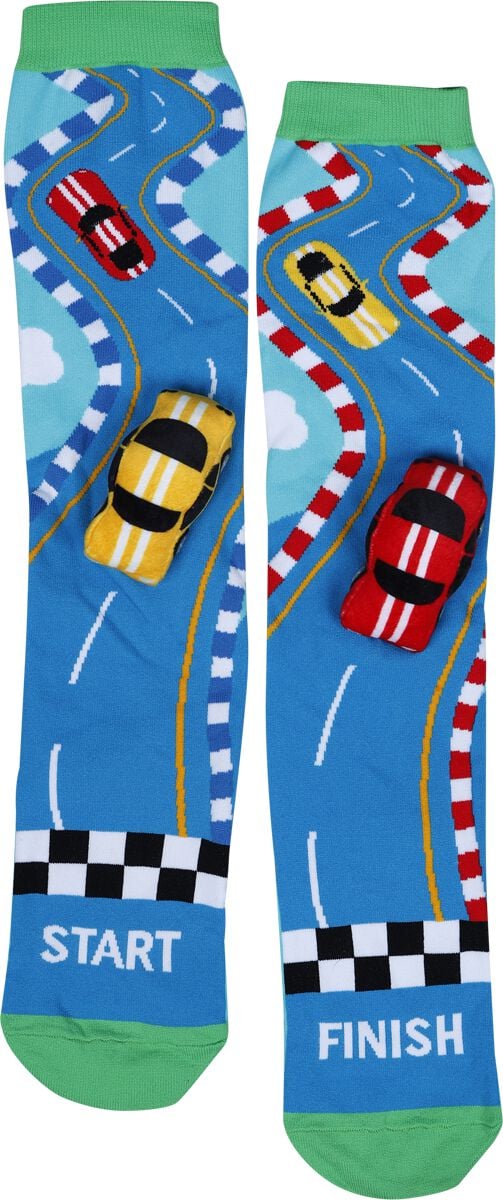 Sprüche Kniestrümpfe - Racing Cars Socks - one size - Größe one size - multicolor