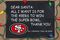 San Francisco 49ers - Tafelschild