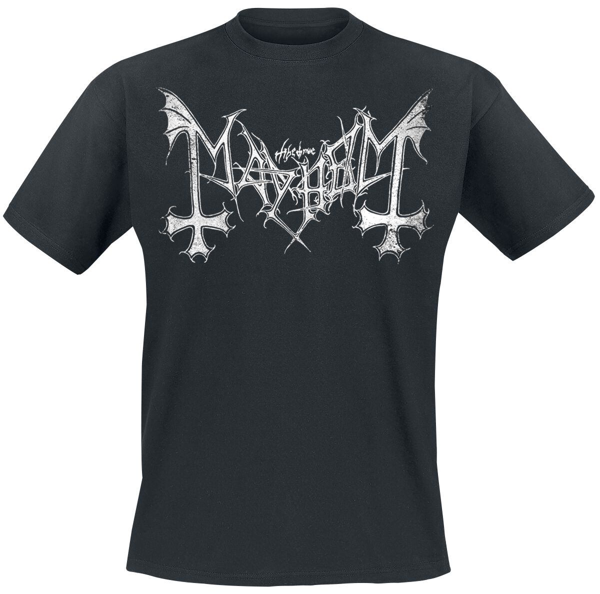 Levně Mayhem Distressed Logo Tričko černá