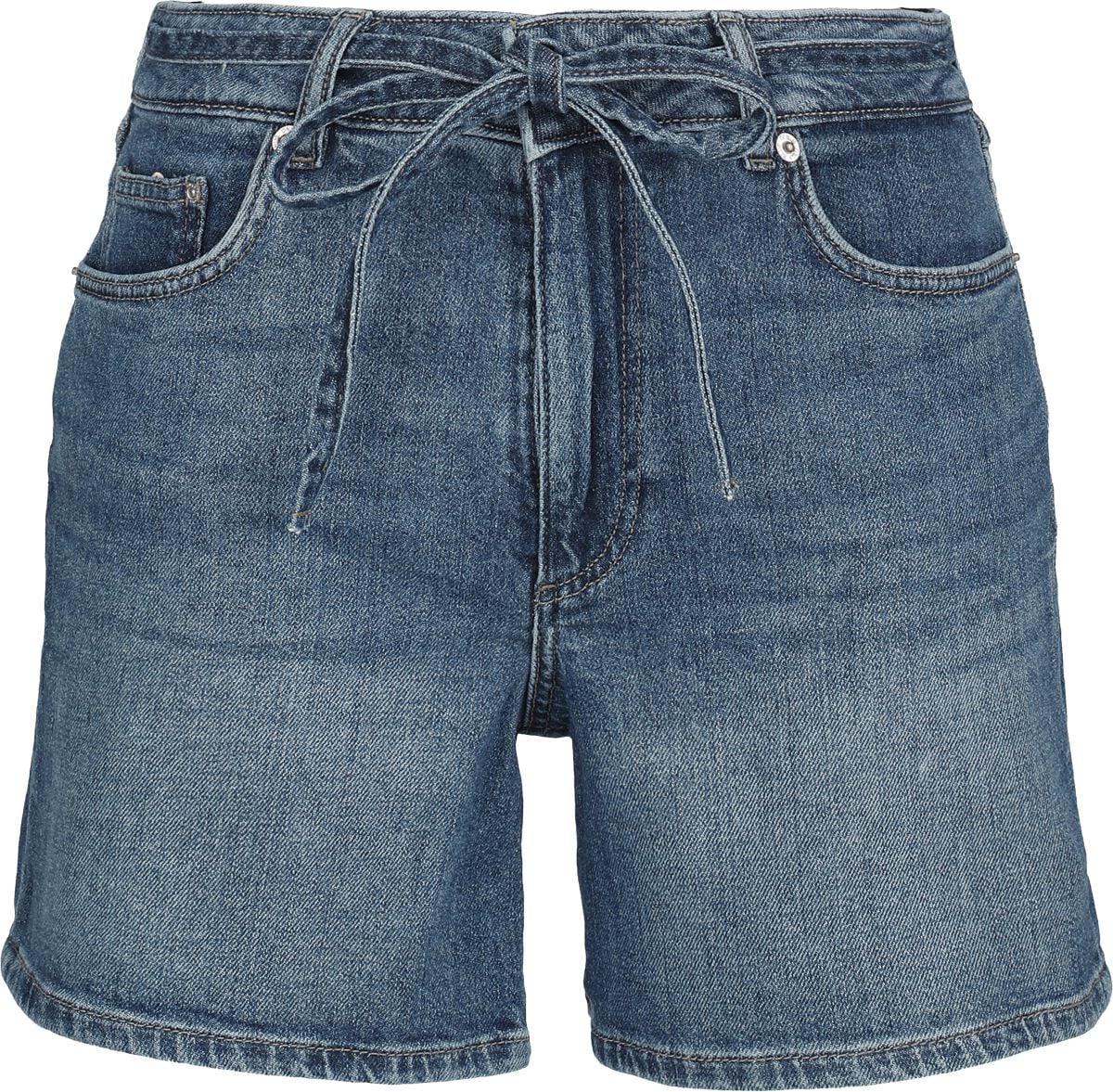 Short  de Only - ONLGIANNA MW BELTED SHORTS AZG DNM NOOS - XS à XL - pour Femme - bleu