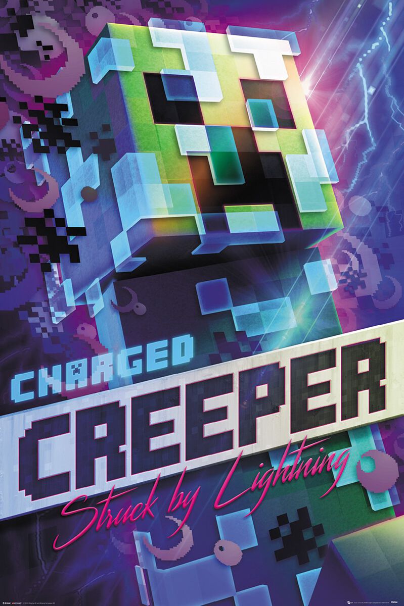 Poster Gaming de Minecraft - Charged Creeper - pour Unisexe - multicolore