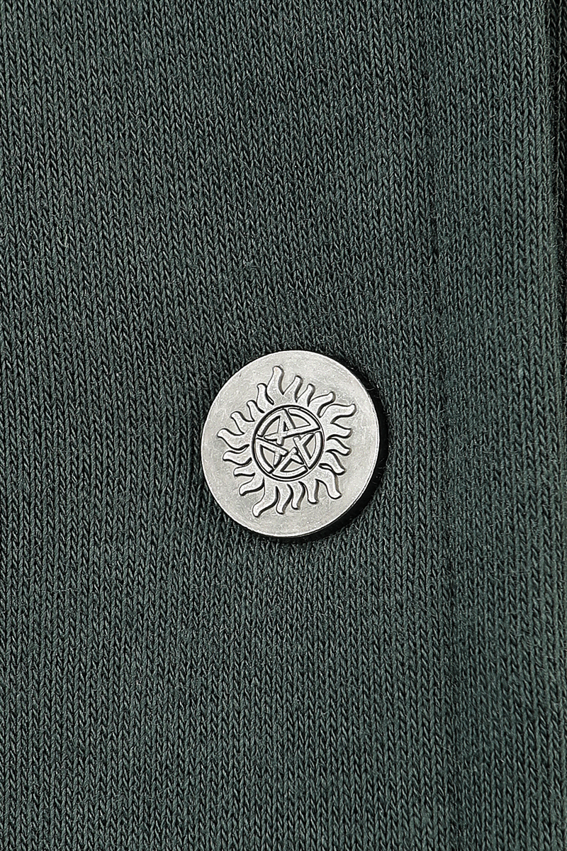 Thumbnail - Supernatural Moons and Salt Circles Cardigan grün in M