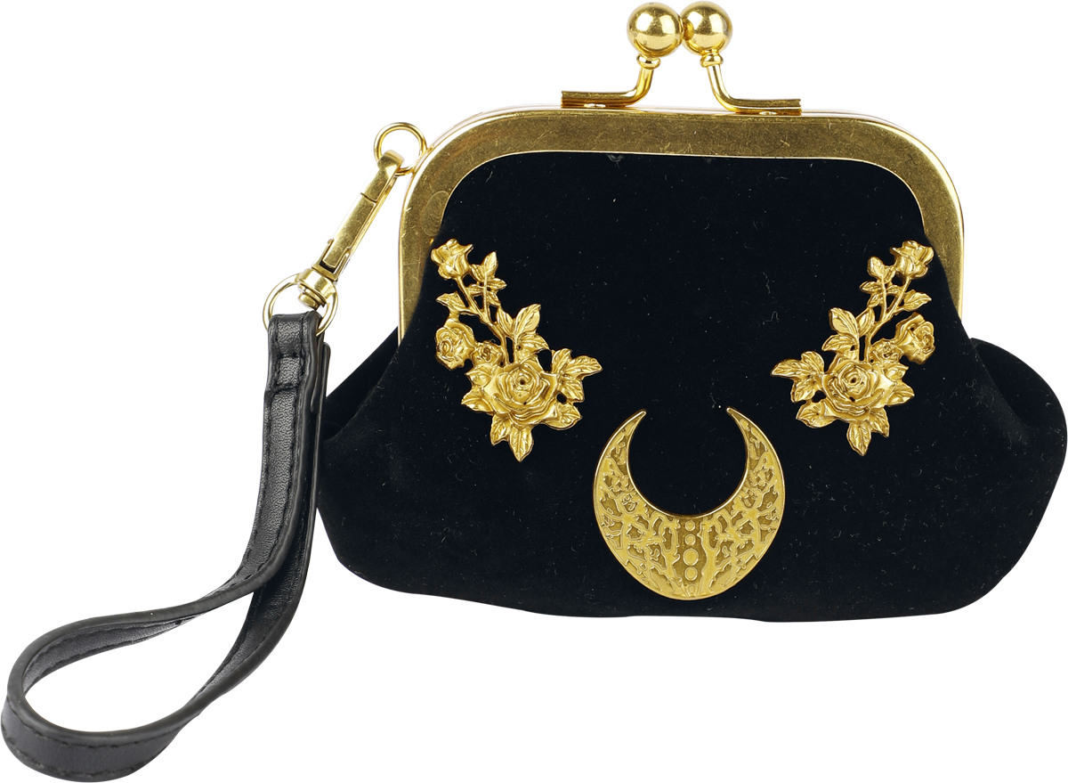 Killstar - Gothic Geldbörse - Celestial Coin Purse -  - schwarz/goldfarben