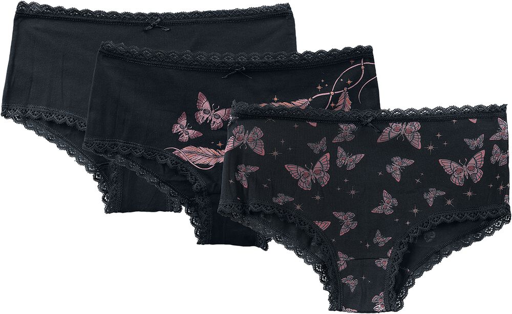 3 Pack Panties with Butterfly Print