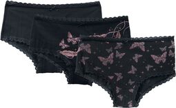 3 Pack Panties with Butterfly Print, Full Volume by EMP, Wäsche-Set