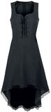 Cold Shoulder Hi-Low Dress, Gothicana by EMP, Mittellanges Kleid
