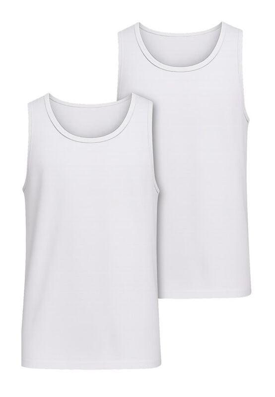Top tirante ancho  de Urban Classics - Chalecos (2-pack) - Hombre - Blanco
