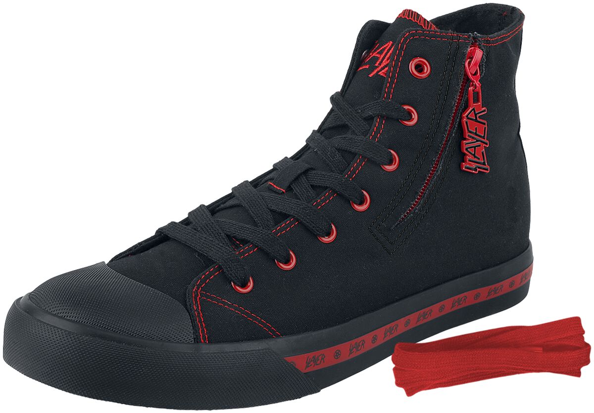 Slayer Sneaker high - EMP Signature Collection - EU37 bis EU38 - Größe EU37 - schwarz/rot  - EMP exklusives Merchandise!