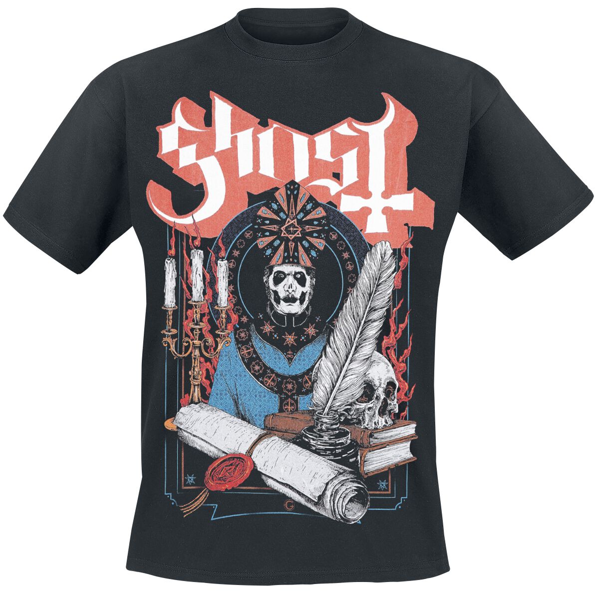 Image of Ghost Scroll and Seal T-Shirt schwarz