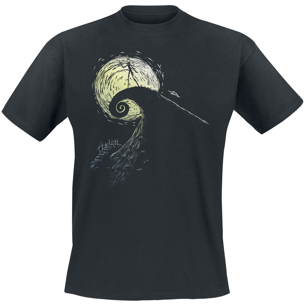 The Nightmare Before Christmas Spiral Hill Jack T-Shirt schwarz