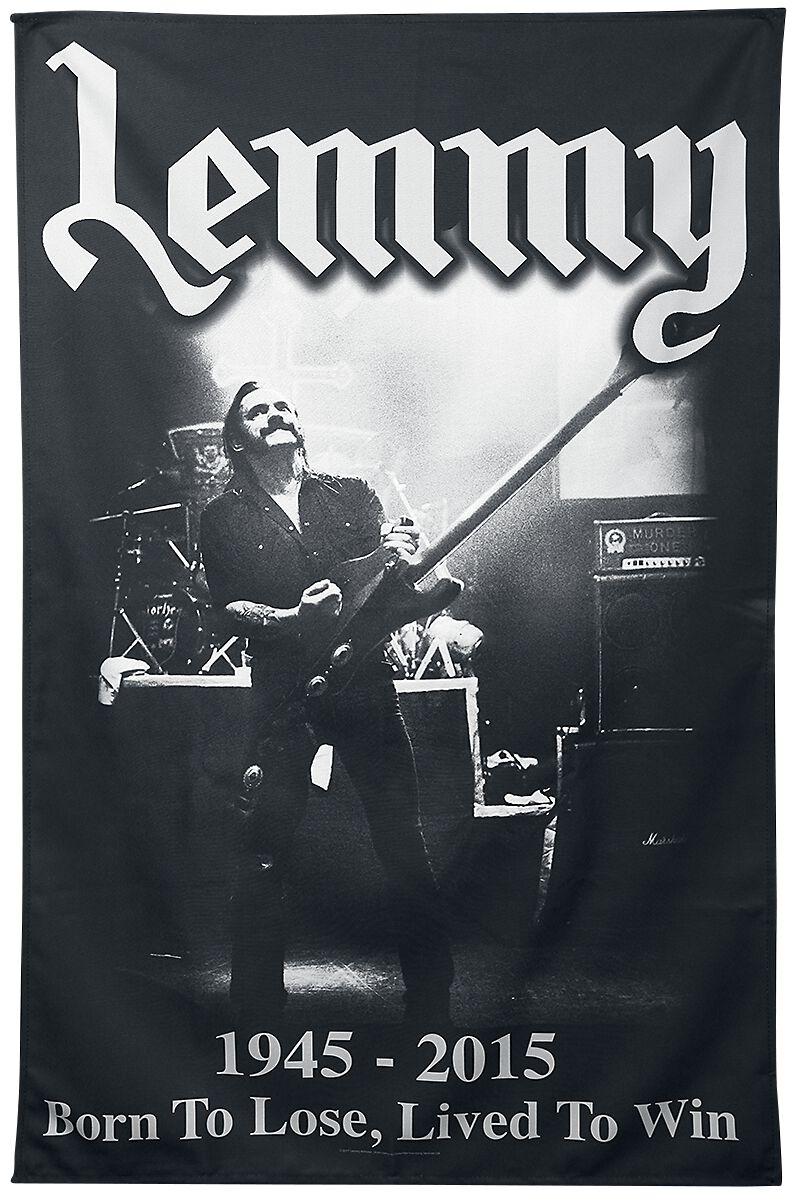 Image of Bandiera di Motörhead - Lemmy - Lived To Win - Unisex - multicolore
