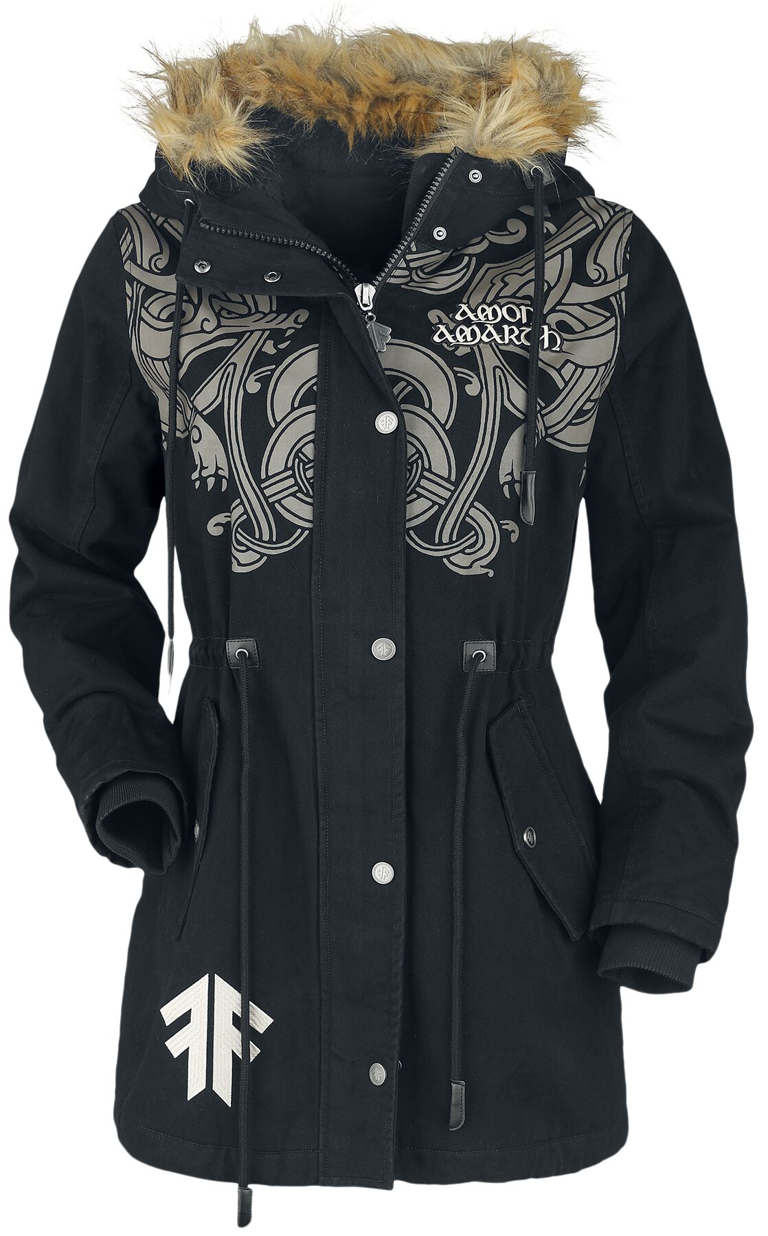 Amon Amarth Winterjacke - EMP Signature Collection - S bis XL - für Damen - Größe XL - schwarz  - EMP exklusives Merchandise!
