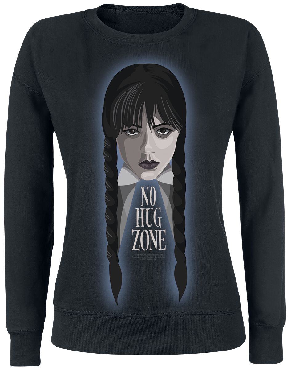 Sweat-shirt de Wednesday - No Hug Zone - S à XXL - pour Femme - noir