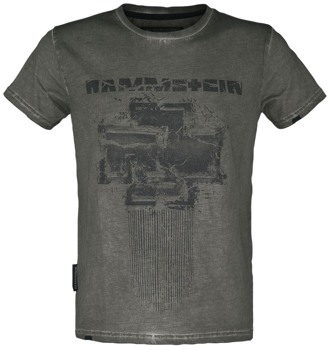 Rammstein T-Shirt - Broken Logo II - S bis 5XL - für Männer - Größe 5XL - oliv  - Lizenziertes Merchandise!