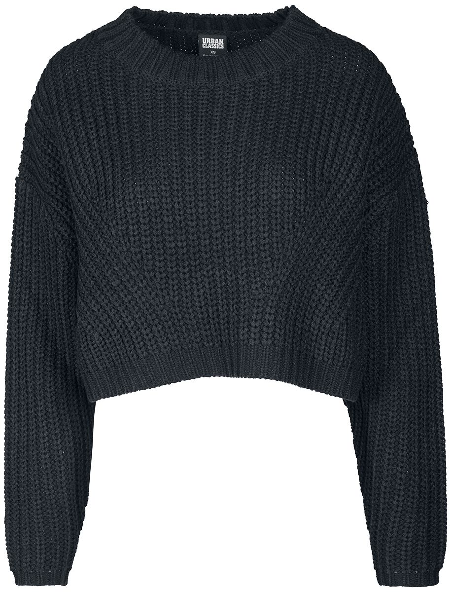 Urban Classics Ladies Wide Oversize Sweater Strickpullover schwarz