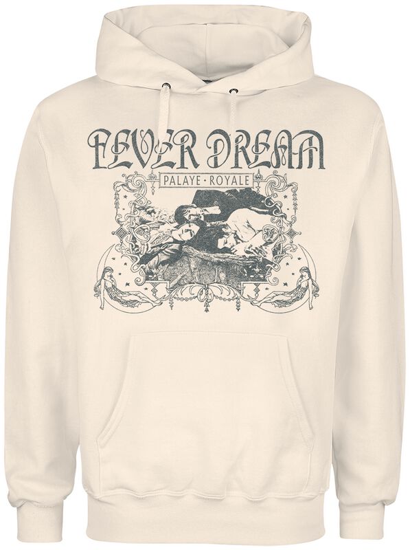 Palaye Royale Trui met capuchon - Fever Dream Line Drawing - S tot 5XL - voor Mannen - ecru