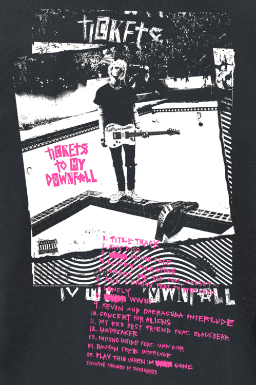 Machine Gun Kelly Tickets To My Downfall Tracklist T-Shirt schwarz
