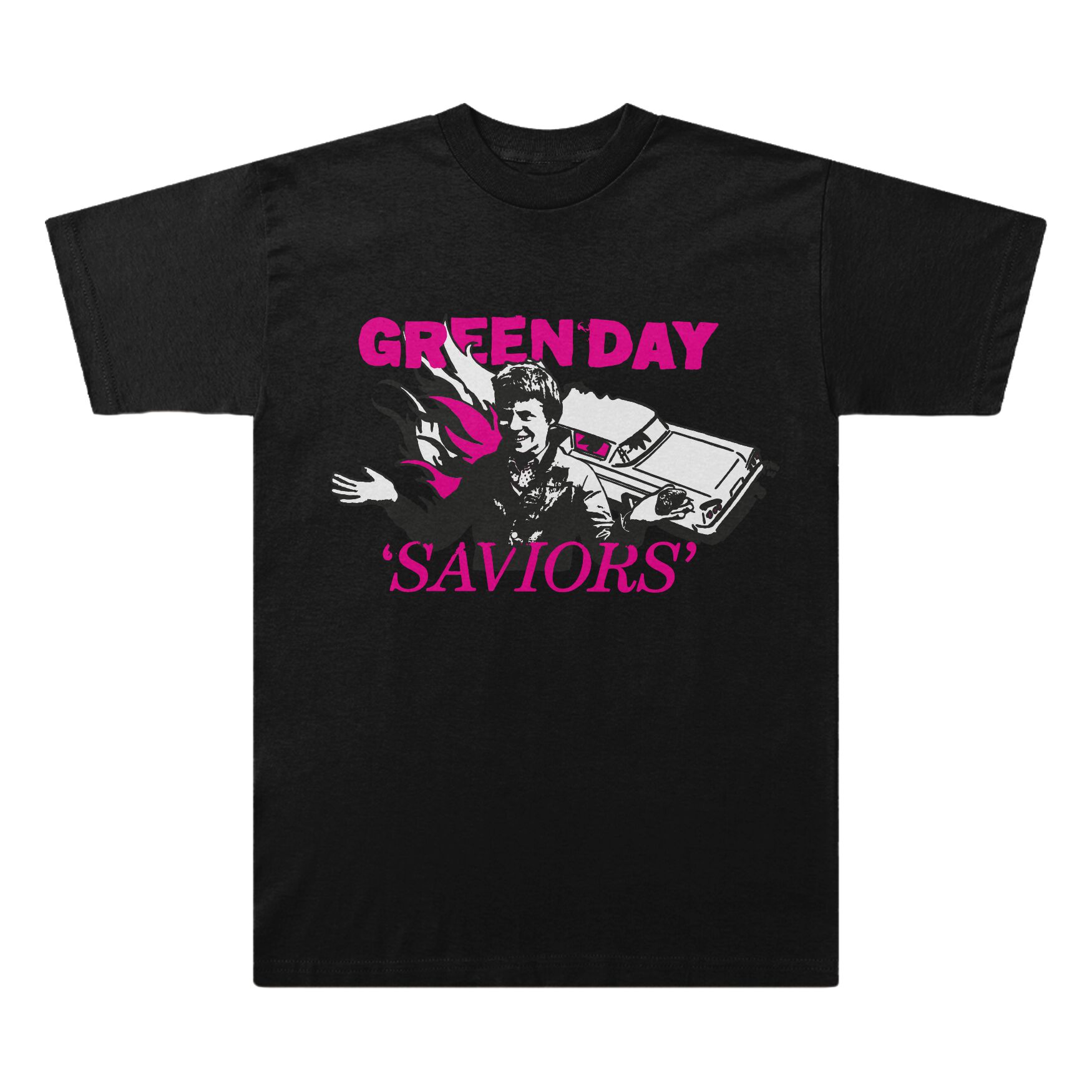 Green Day T-Shirt - Saviors Illustration - S bis XXL - für Männer - Größe M - schwarz  - Lizenziertes Merchandise!