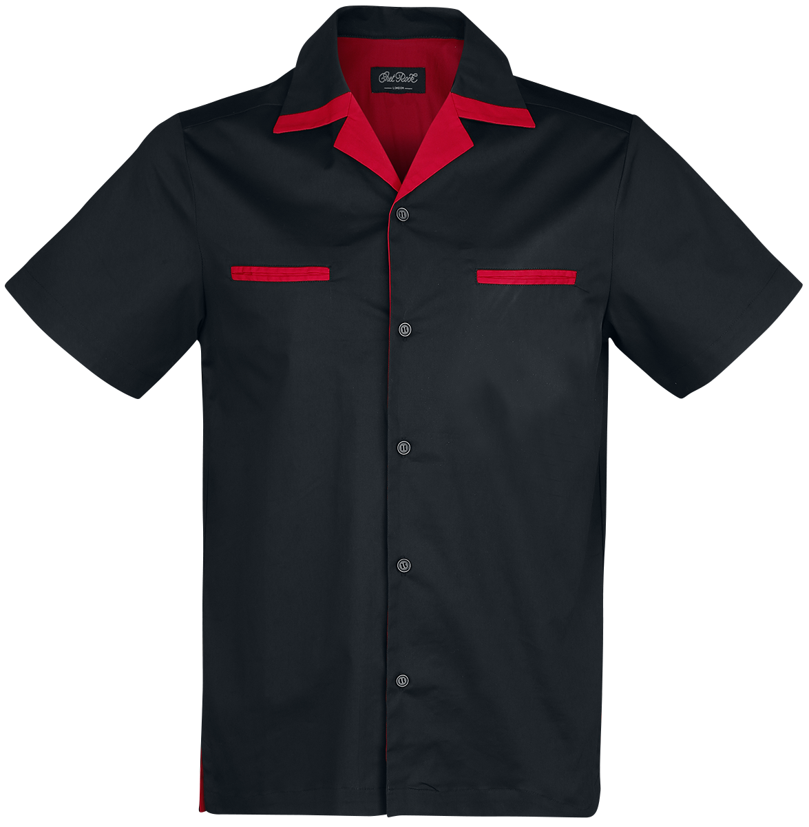 Chet Rock - Donnie Bowling Shirt - Workershirt - black-red image