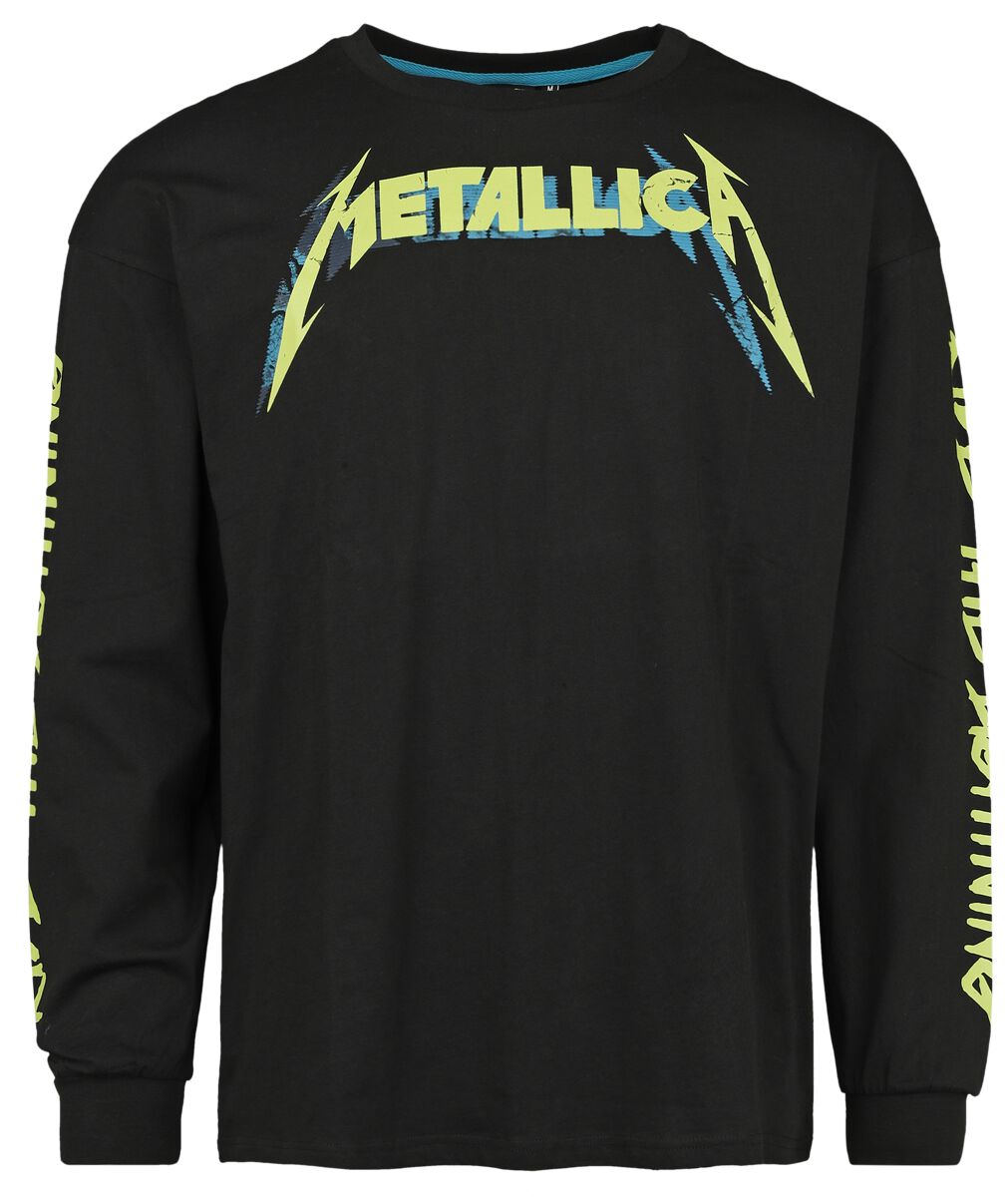 Levně Metallica EMP Signature Collection - Oversize Tričko s dlouhým rukávem černá