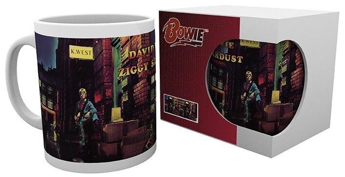 David Bowie Tasse - Ziggy Stardust - weiß  - Lizenziertes Merchandise!