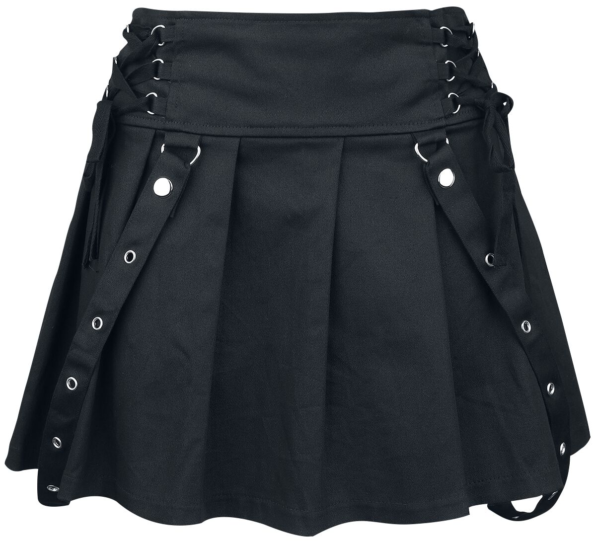 Levně Poizen Industries Sukně Rebellious Mini sukně černá
