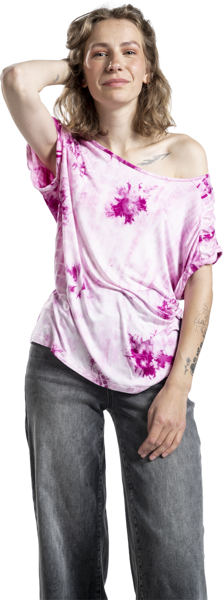 Thumbnail - RED by EMP Colorful T-Shirt T-Shirt weiß pink in XL