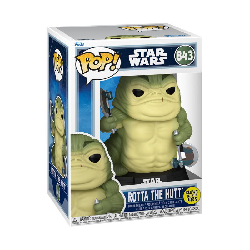 The Mandalorian - Rotta The Hutt (Glows in the Dark) Vinyl Figur 843 - Funko Pop! Figur - Funko Shop Deutschland - Lizenzierter Fanartikel - None - un