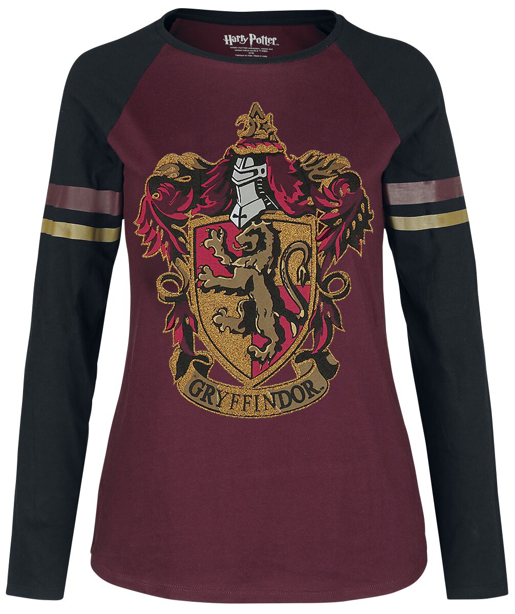 Gryffindor Langarmshirt rot/schwarz von Harry Potter
