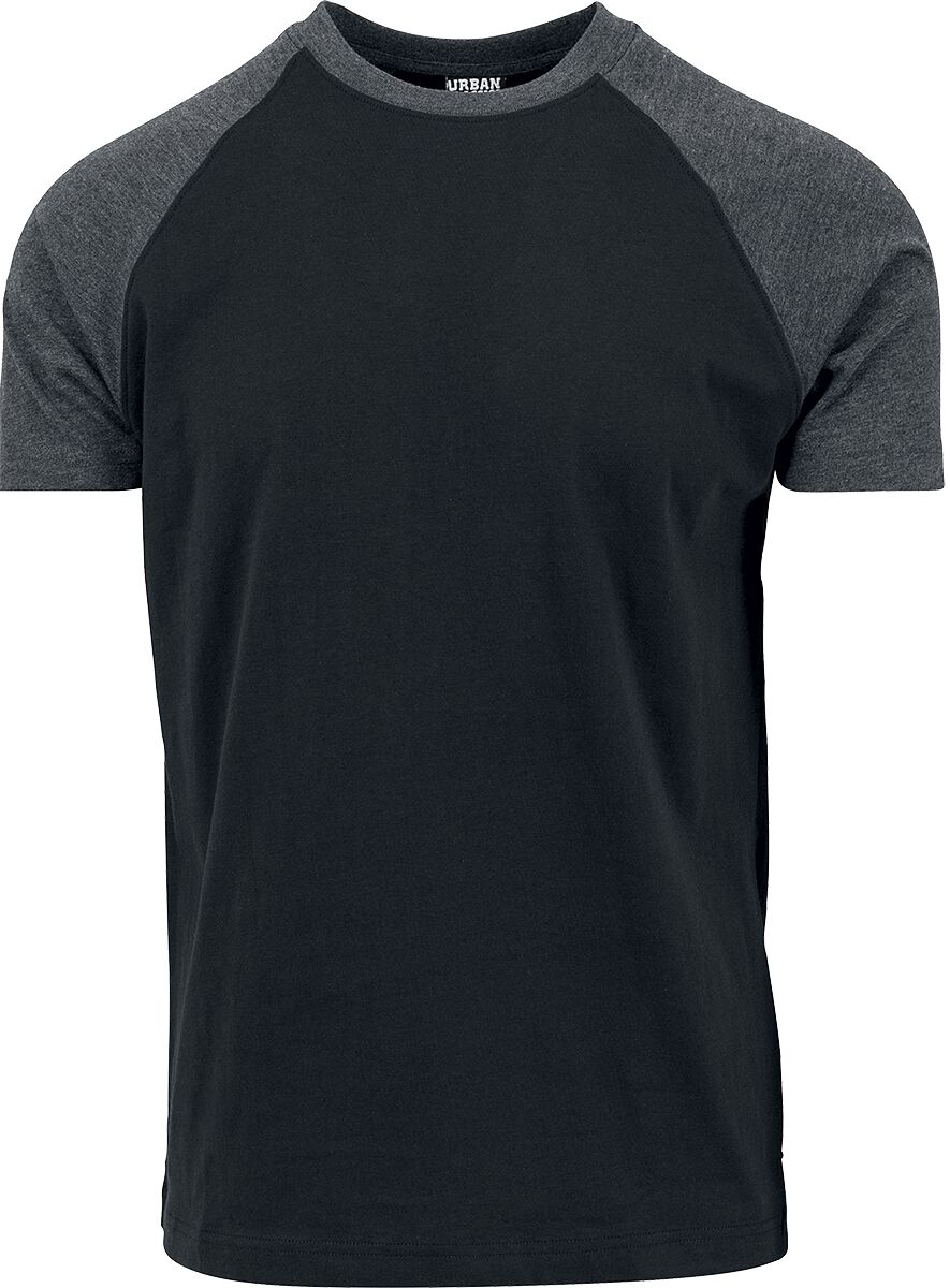 Raglan Contrast Tee T-Shirt schwarz/charcoal von Urban Classics