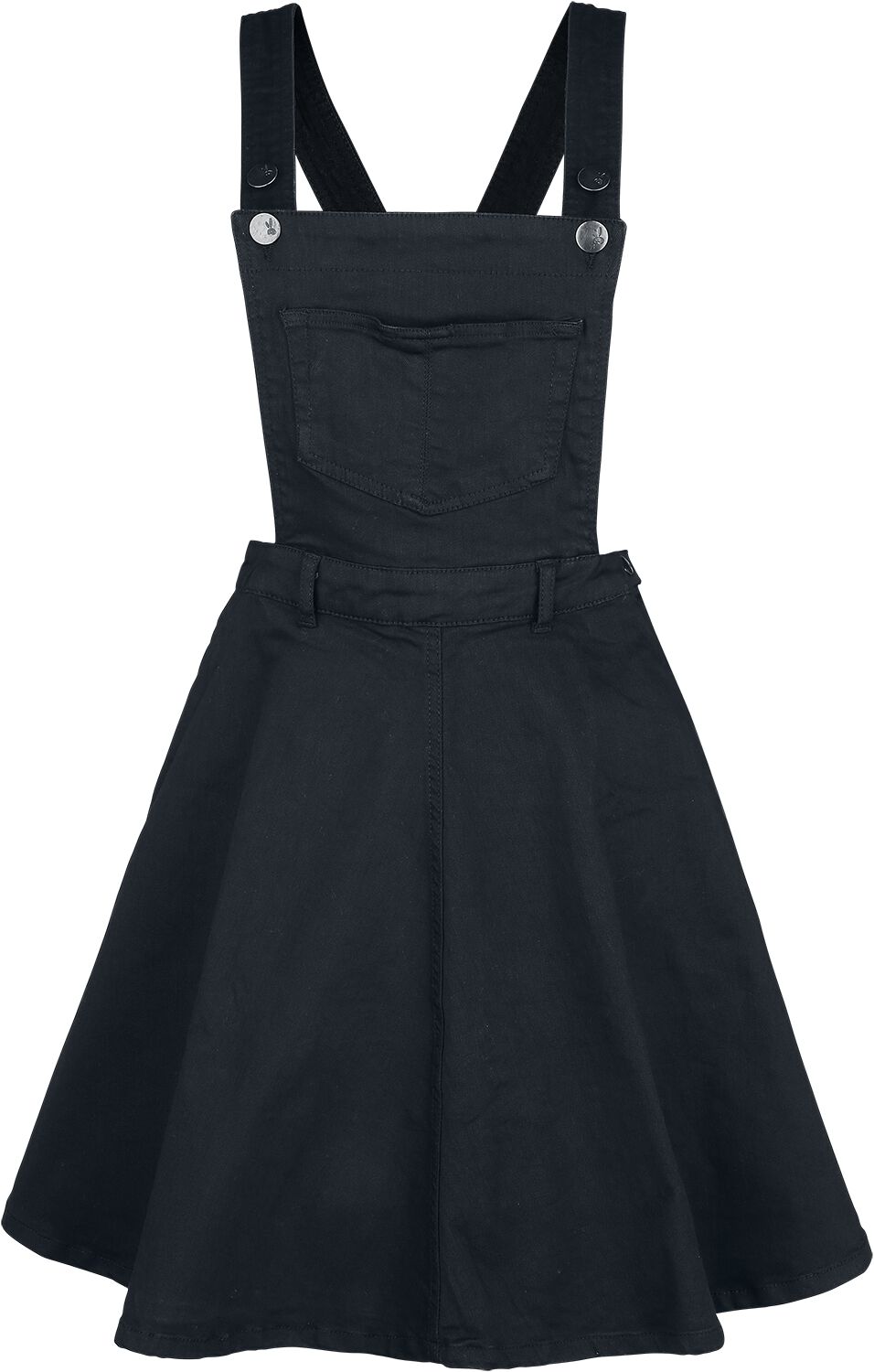 Dakota Pinafore Dress Mittellanges Kleid schwarz von Hell Bunny