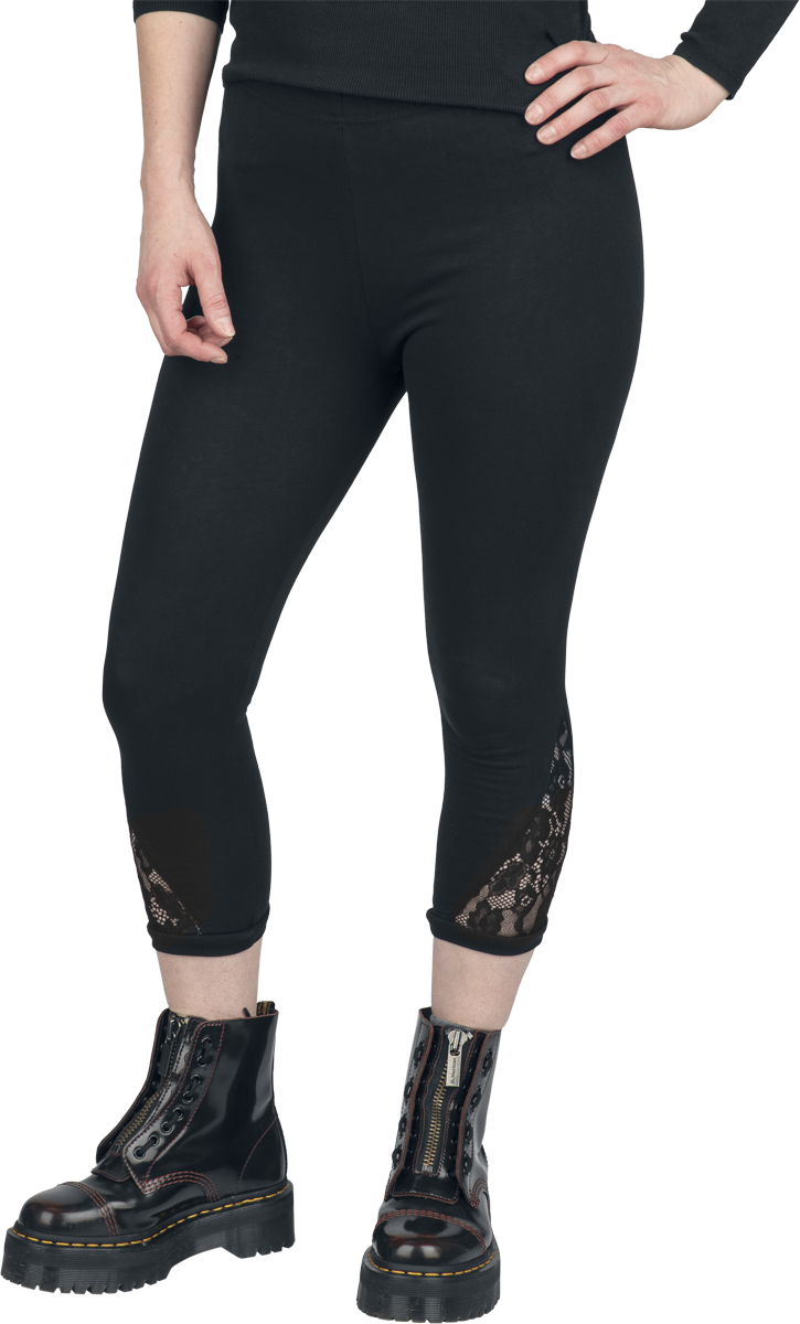 Thumbnail - RED by EMP Leggings mit Spitze Leggings schwarz in S