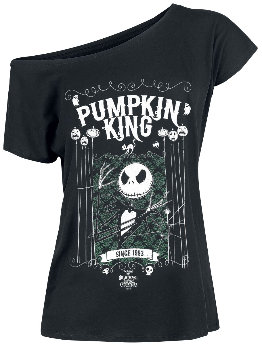 The Nightmare Before Christmas - Disney T-Shirt - Jack Skellington - Pumpkin King - S bis XXL - für Damen - Größe XXL - schwarz  - Lizenzierter