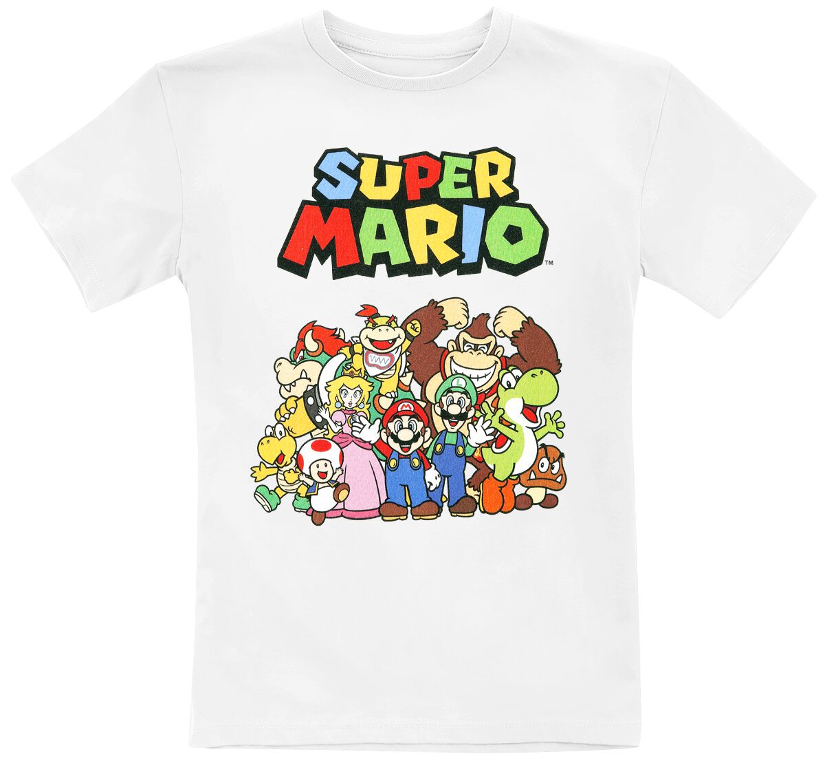 Image of T-Shirt Gaming di Super Mario - Kids - Characters - 128 a 140 - ragazzi & ragazze - bianco