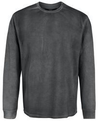 Graues Sweatshirt mit leichter Waschung