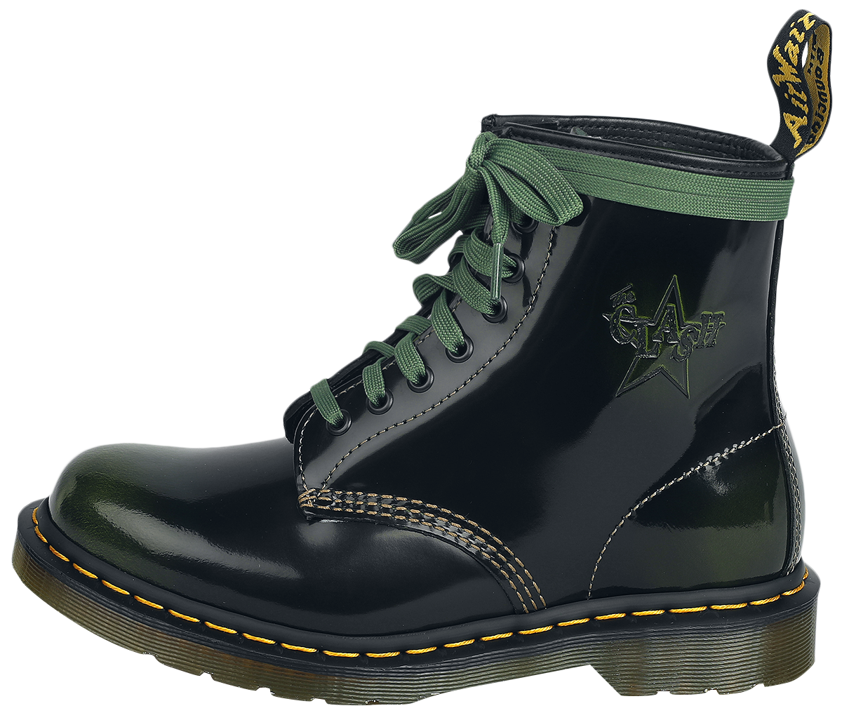 Dr. Martens 1460 THE CLASH - Black Arcadia Boot schwarz grün