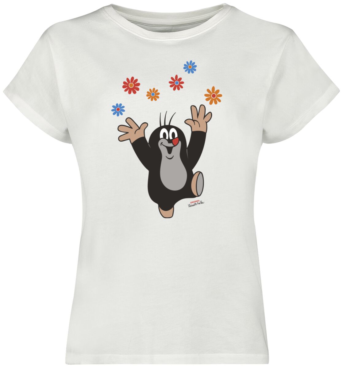 Der kleine Maulwurf T-Shirt - Der kleine Maulwurf - Happy - Flowers - S bis XXL - für Damen - Größe M - multicolor  - EMP exklusives Merchandise!