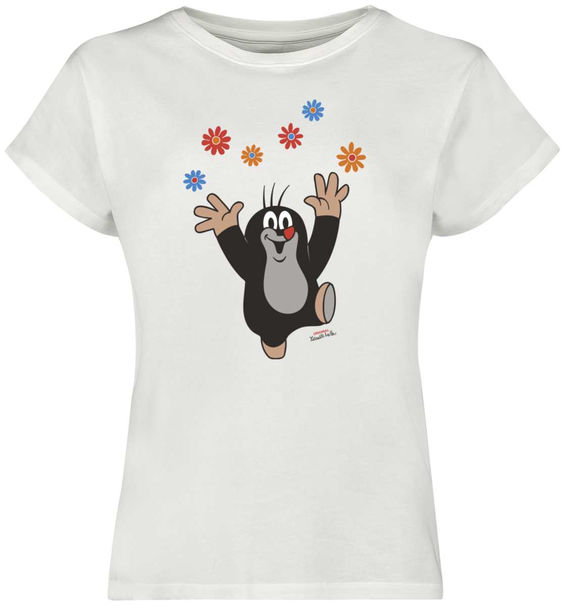 The Mole  T-Shirt - T-shirt Little Mole with Flowers - for Women - multicolour