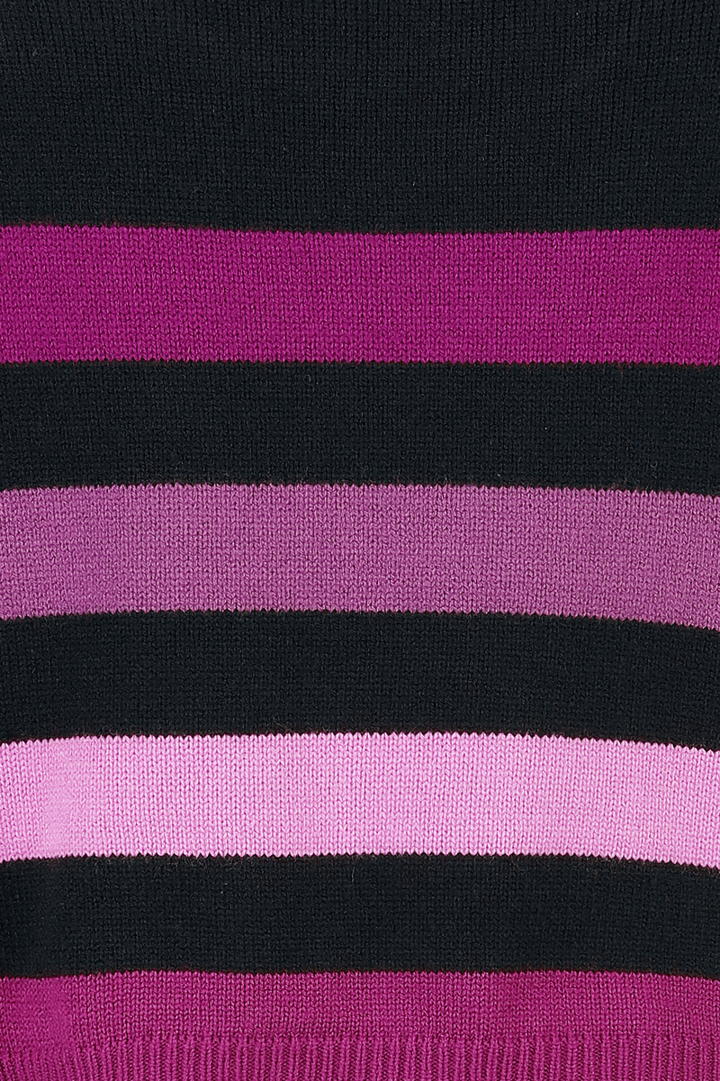 4068143319324 - Strickpullover mit Manschettenärmeln Strickpullover schwarz lila in M