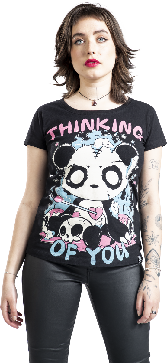 Thumbnail - Cupcake Cult Thinking Of You T Shirt T-Shirt schwarz in M