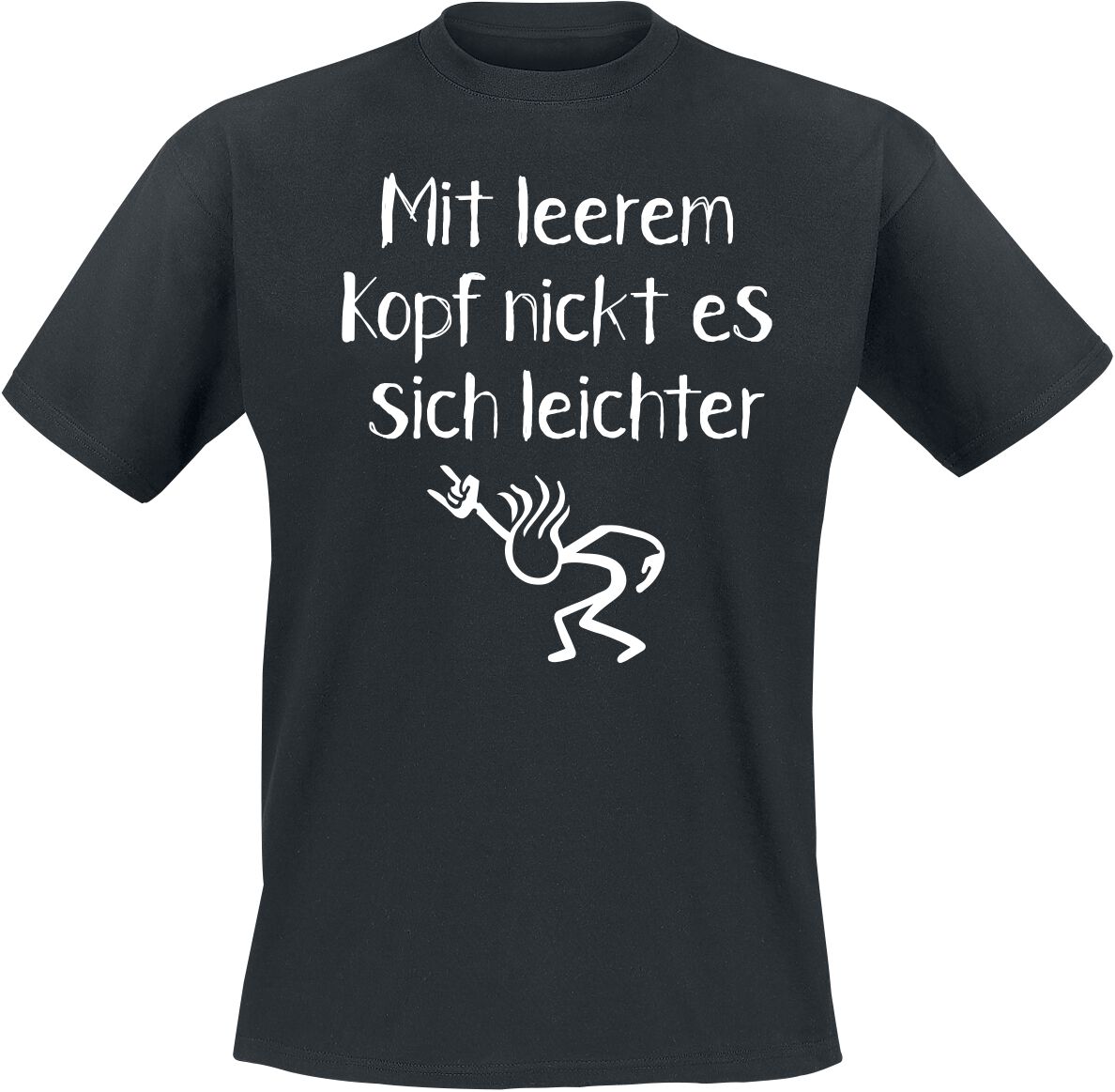 Sprüche MIt leerem Kopf nickt es sich leichter T-Shirt schwarz