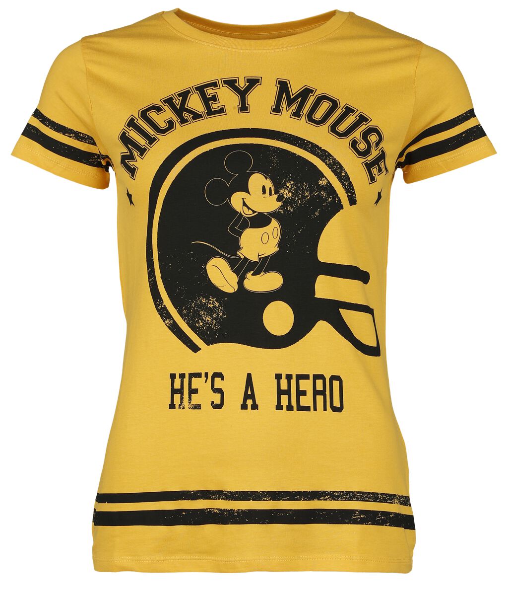 Levně Mickey & Minnie Mouse Mickey Mouse Dámské tričko žlutá