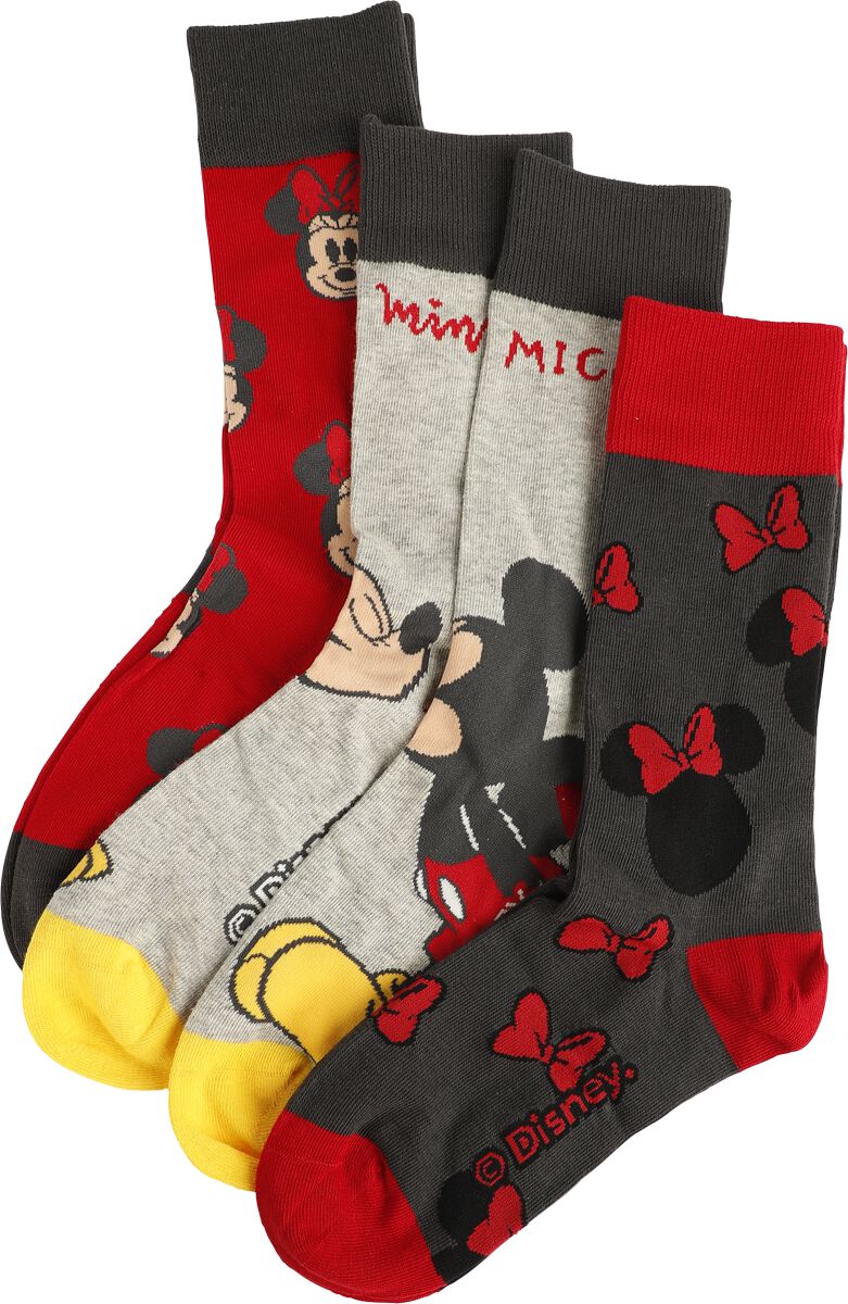 Mickey Mouse - Disney Socken - Mickey And Minnie Mouse - Box - EU 35-41 - multicolor