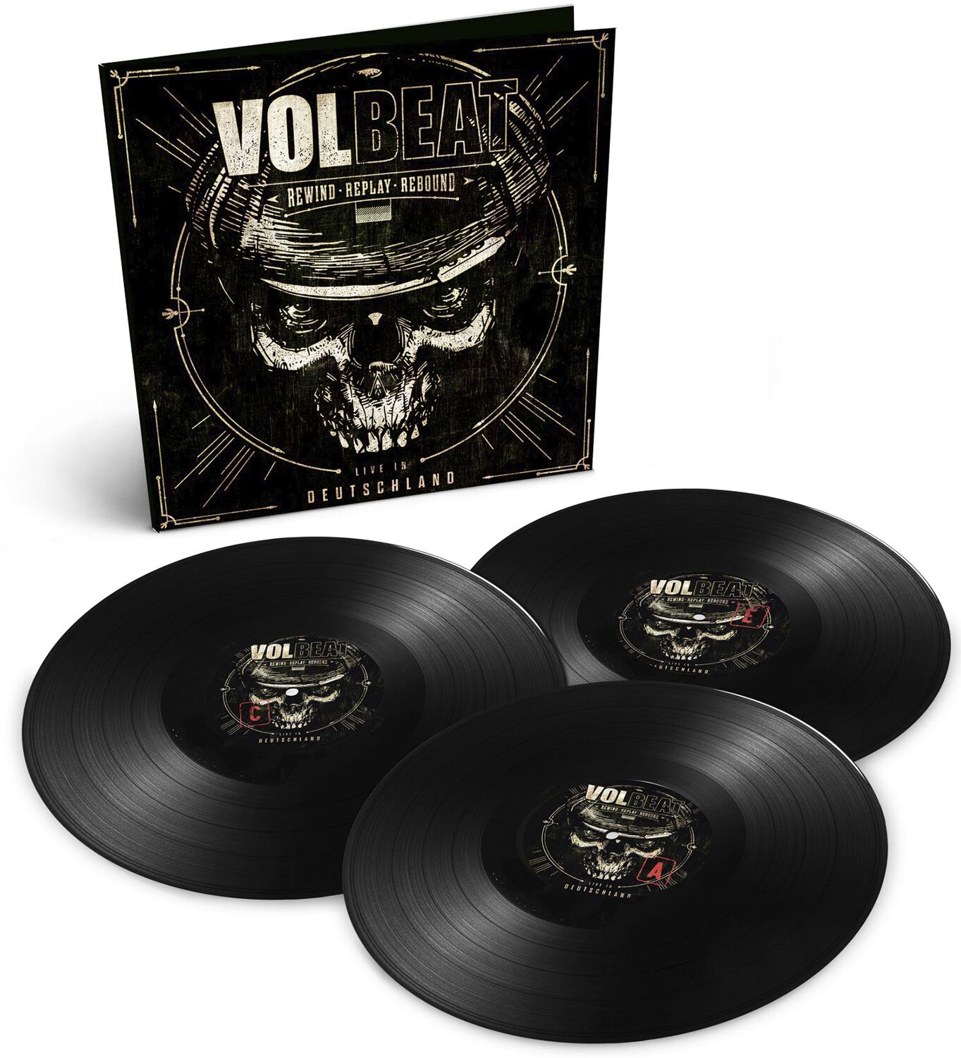 LP de Volbeat - Rewind, replay, rebound: Live in Deutschland - pour Unisexe - Standard