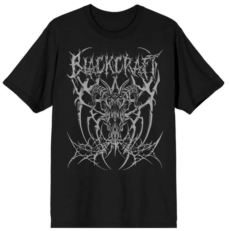 Blackcraft Cult Gothic T-Shirt - Skull Web Boxy Pigment T-shirt - for Men - black