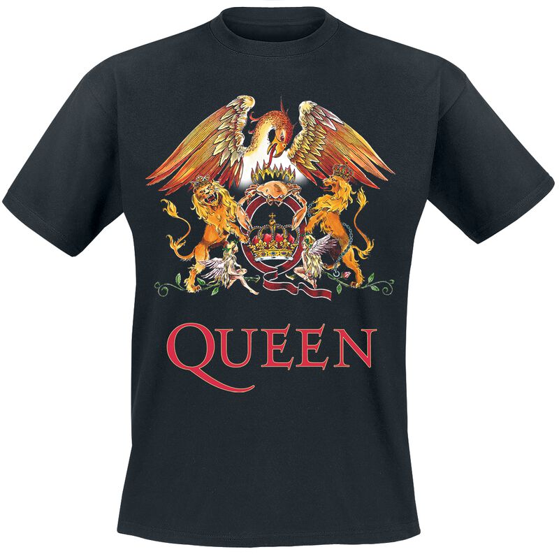 Queen T-Shirt - Queen Crest - S bis 5XL - für Männer - Größe S - schwarz  - Lizenziertes Merchandise!