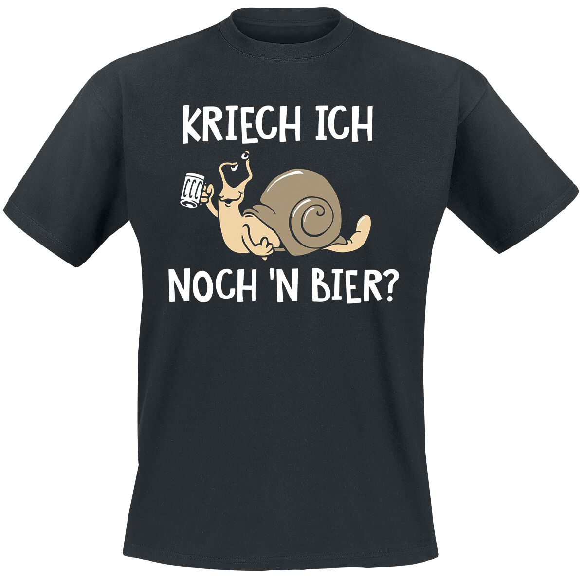 Alkohol & Party Kriech ich noch ’n Bier? T-Shirt schwarz Alkohol & Party Kriech ich noch ’n Bier? T-Shirt schwarz